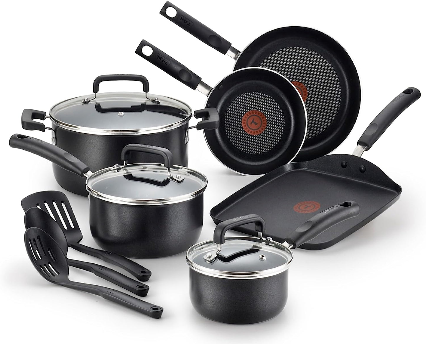 T-fal Signature 12-Piece Aluminum Cookware Set with Lids