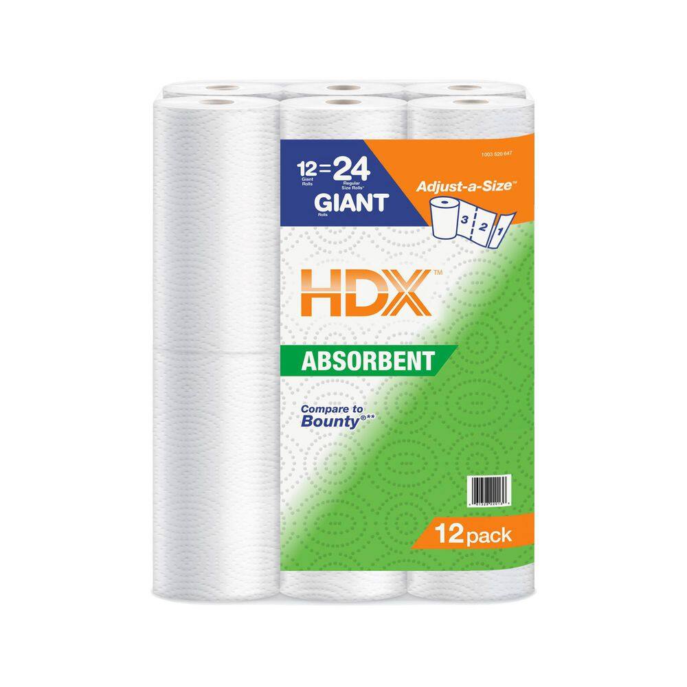 HDX Paper Towels (12-Roll)