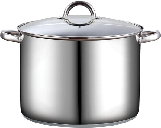 Cook N Home 16 qt. Stainless Steel Stock Pot with Glass Lid