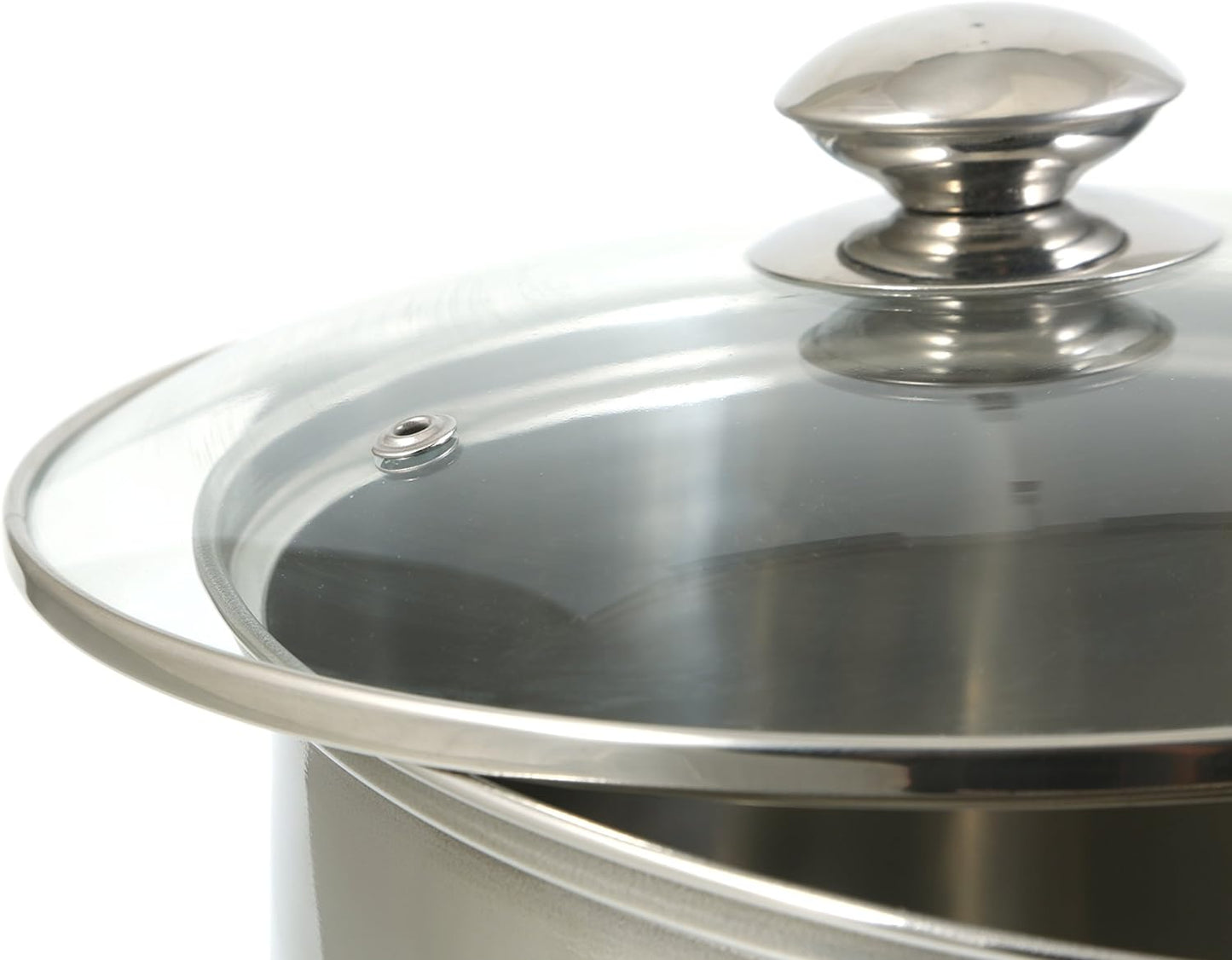 ExcelSteel 20 qt. Stainless Steel Stock Pot with Glass Lid