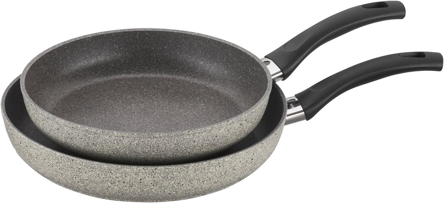 Ballarini Parma 2-Piece Aluminum Ceramic Nonstick Frying Pan Set in Gray