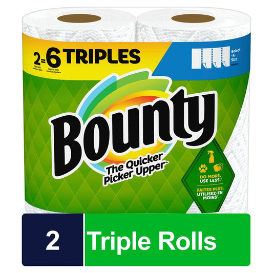 Bounty White Select-A-Size Paper Towel Roll (2 Triple Rolls)