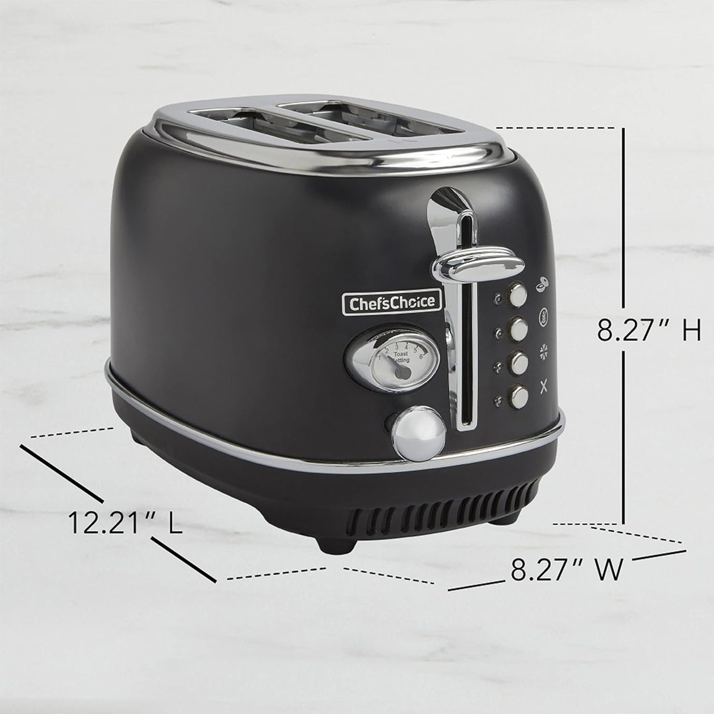 Chef'sChoice Gourmezza 2-Slice Toaster, in Matte Black