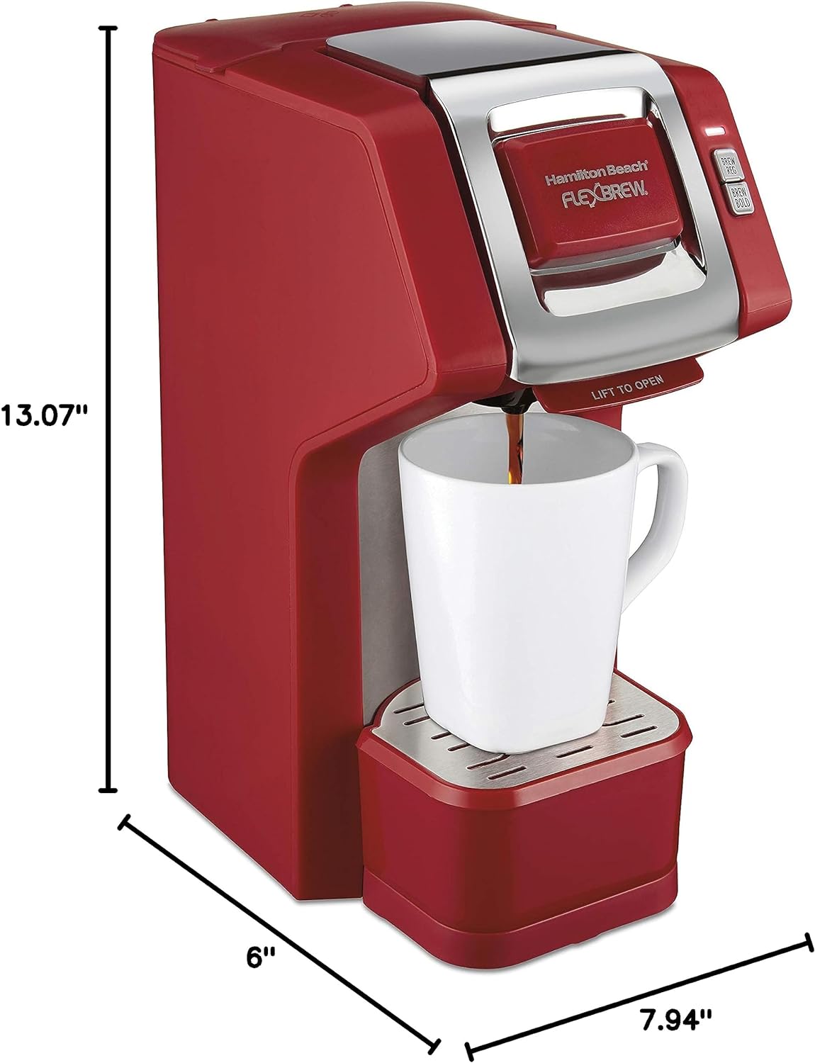 Hamilton Beach FlexBrew Red Single Serve Coffee Maker