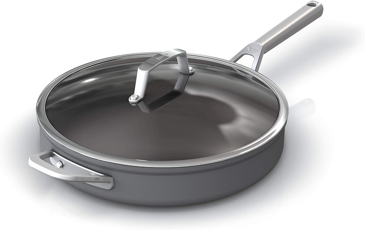 NINJA Premium 4-qt. Stainless Steel Nonstick Saute Pan with Glass Lid