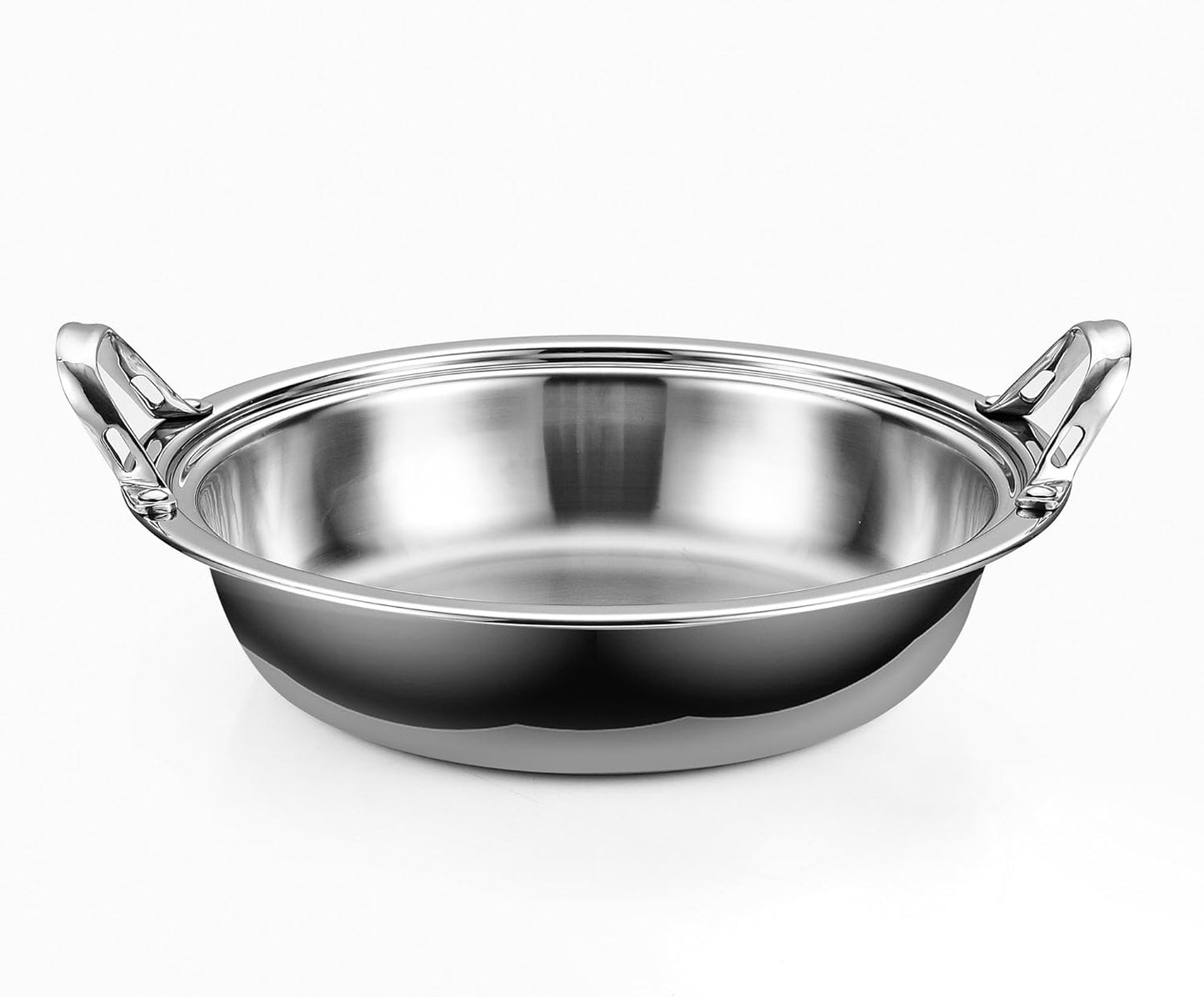 Cooks Standard Large 14 in. Multi-Ply Clad Stainless Steel Induction Tagine Wok with 2 Handle and Extra Glass Lid