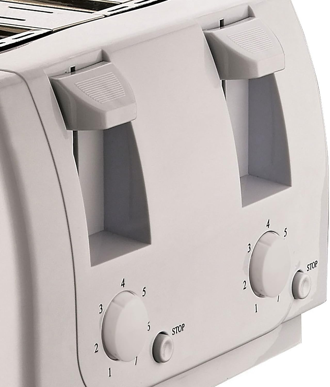 Brentwood Appliances 4-Slice White Toaster with Cool-Touch Exterior