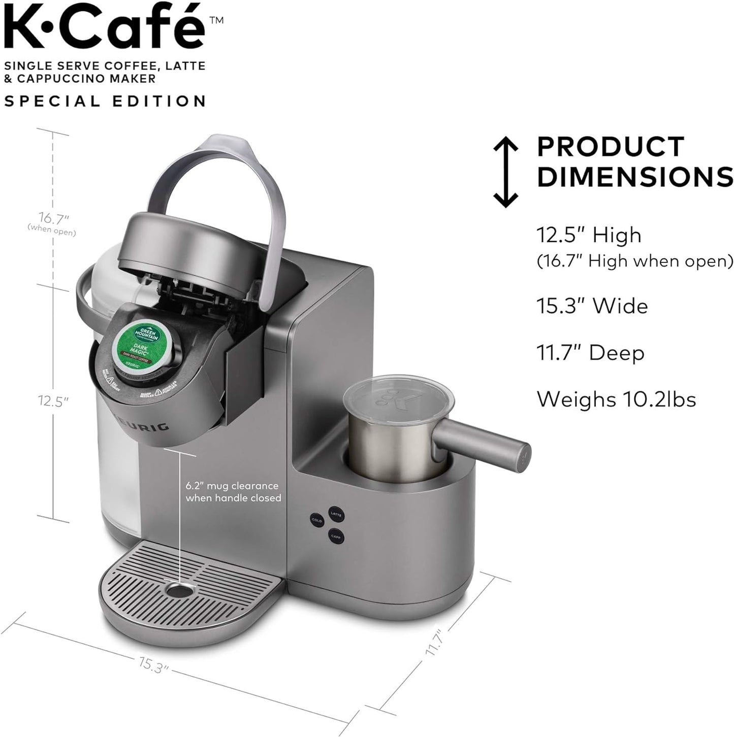 Keurig K-Cafe Special Edition Nickel Single Serve Coffee Maker