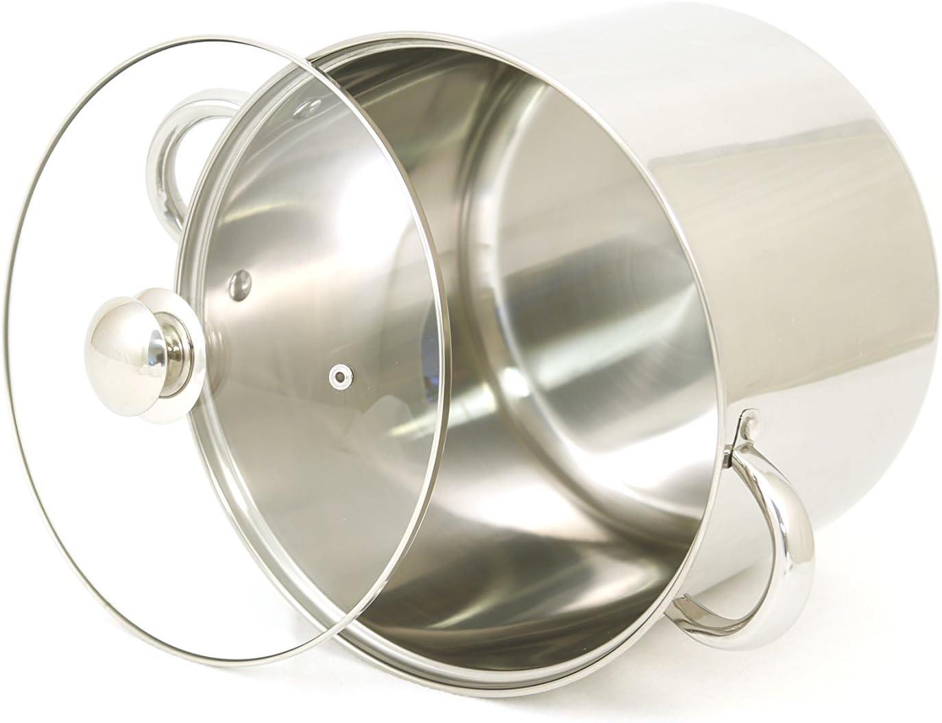 ExcelSteel 20 qt. Stainless Steel Stock Pot with Glass Lid