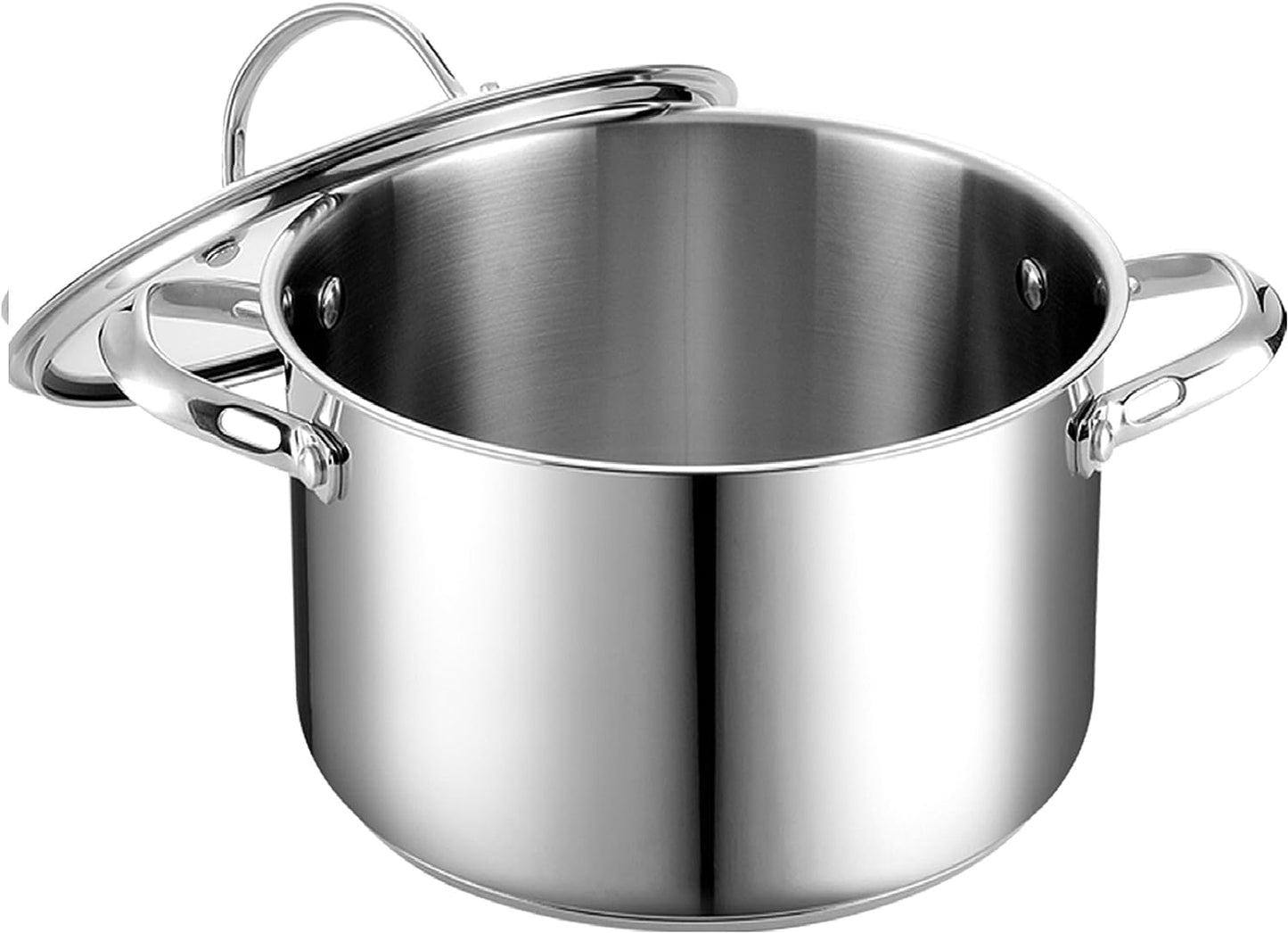 Cooks Standard Classic 6 qt. Stainless Steel Stock Pot with Glass Lid