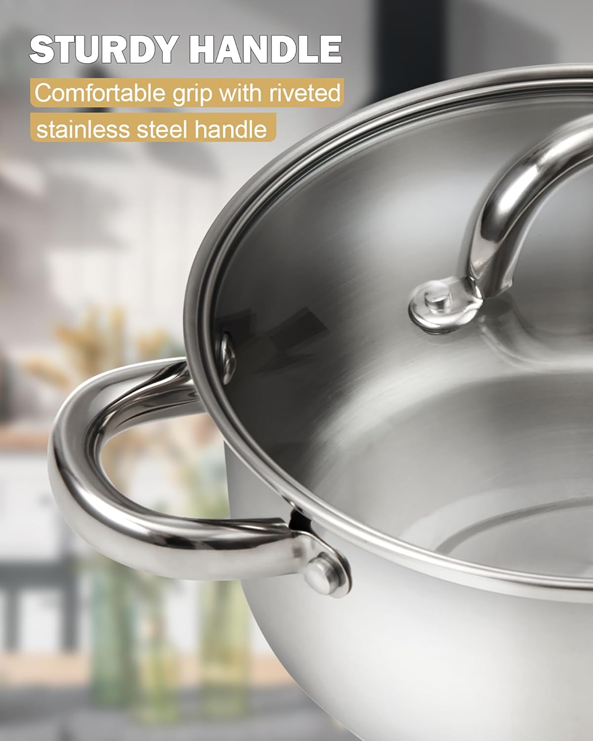 Cook N Home 16 qt. Stainless Steel Stock Pot with Glass Lid