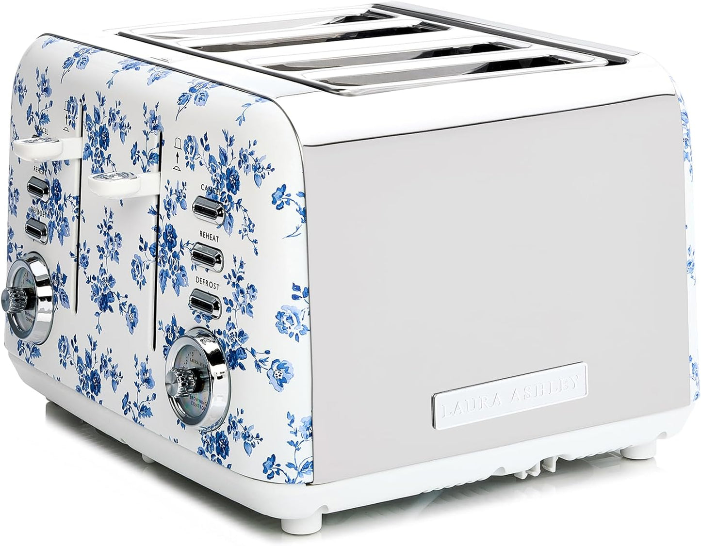 Laura Ashley 1500-Watt 4-Slice Toaster in China Rose