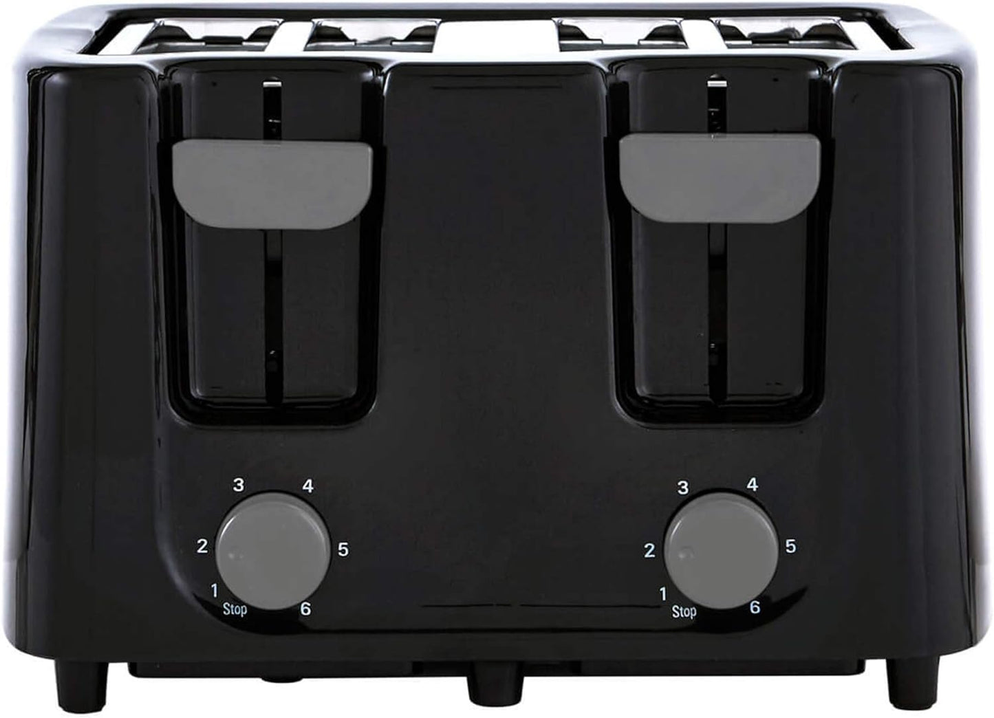 Continental 4-Slice Black Toaster with Cool-Touch Exterior