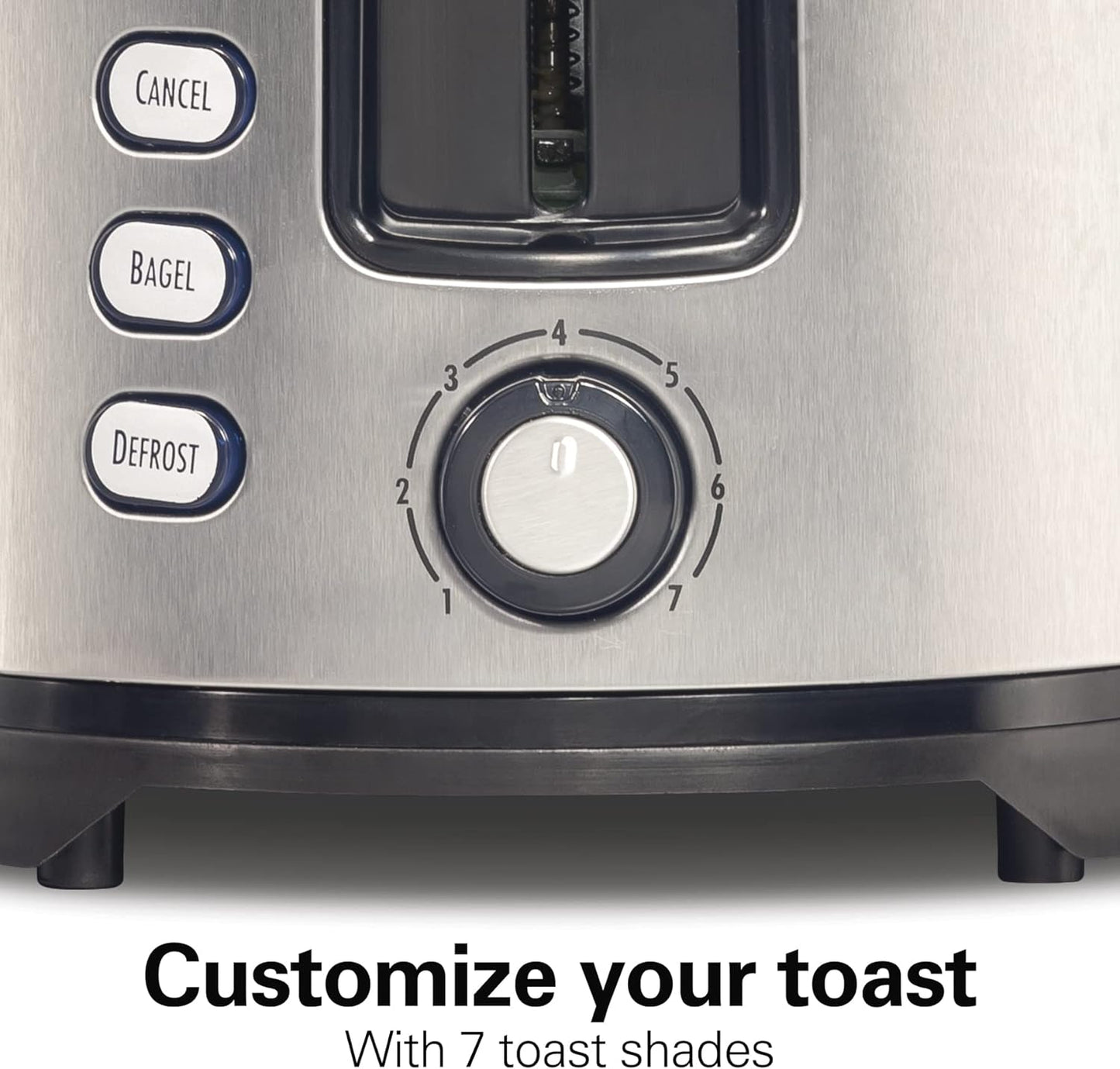 Hamilton Beach 750-Watt 2-Slice Black and Stainless Steel Wide Slot Toaster