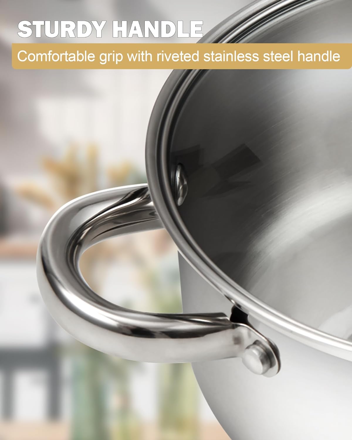 Cook N Home Stainless Steel 4-Piece 8 Qt. Pasta Cooker Steamer Multi-Pots