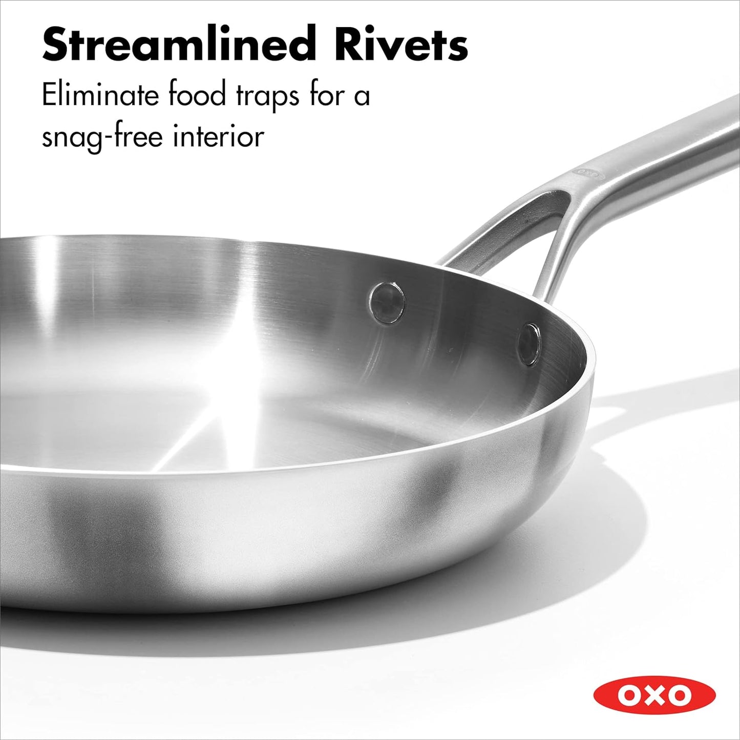 OXO 12 in. Stainless Steel Tri-Ply Mira Series Frying Pan