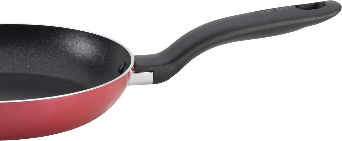 T-fal Initiatives 18-Piece Aluminum Nonstick Cookware Set in Red