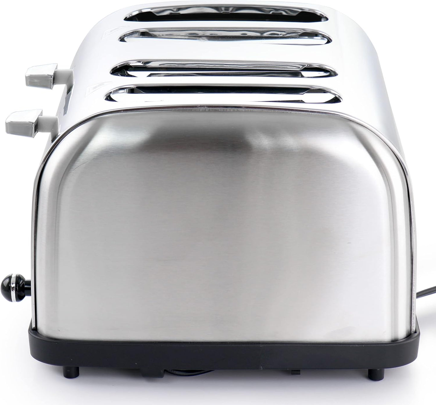 MegaChef 4-Slice Wide Slot Toaster With Variable Browning in Silver