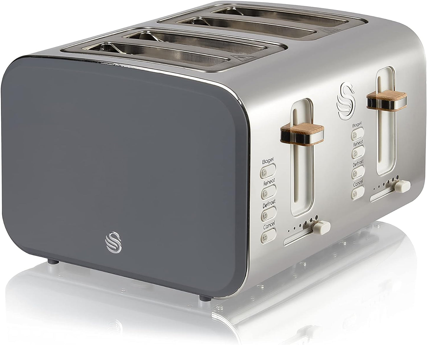 Nordic 4-Slice Toaster - Grey