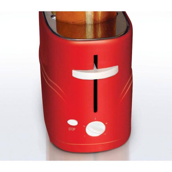 Nostalgia Retro Series 2-Slice Coca-Cola Long Slot Hot Dog and Bun Toaster with Crumb Tray and Mini Tongs