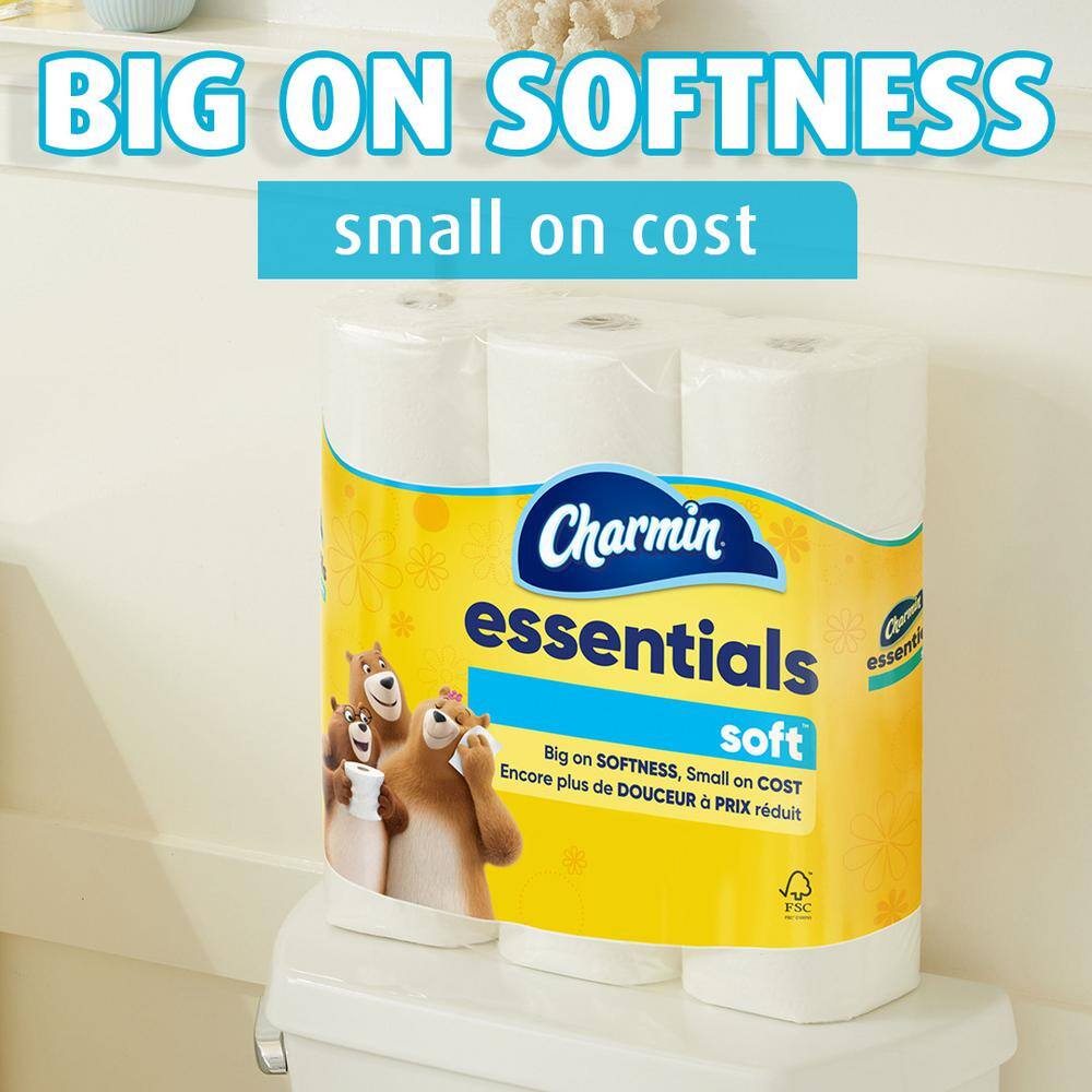 Charmin Essentials Soft Toilet Paper Rolls (12 Mega Rolls)