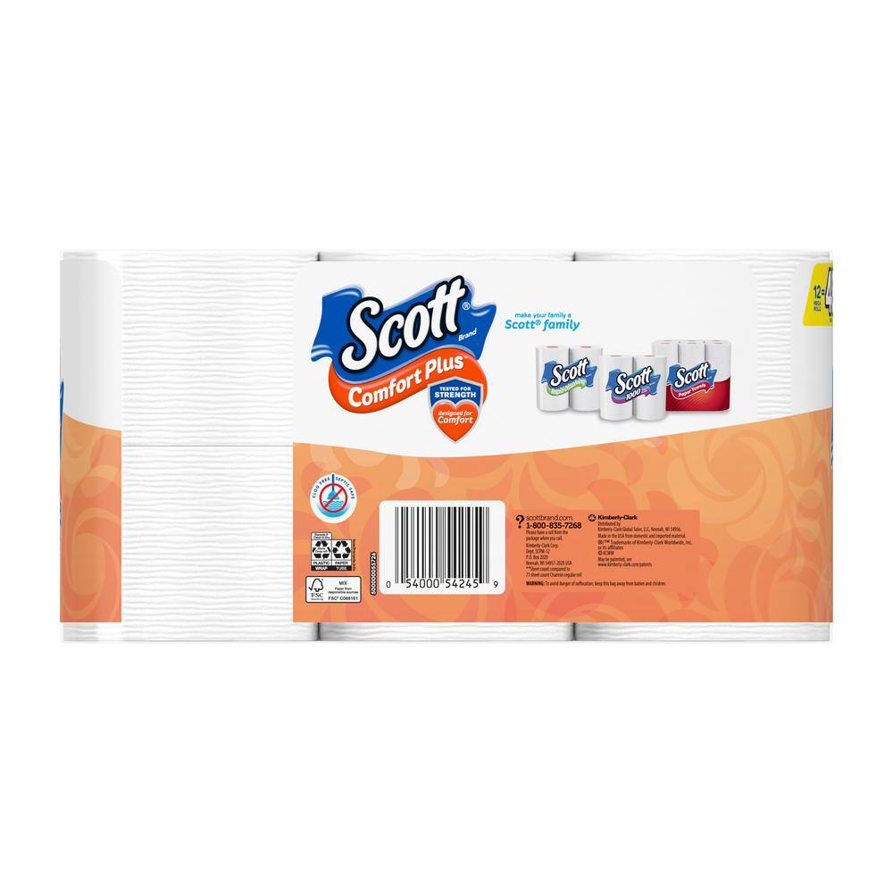 Scott Mega Roll Comfort Plus Toilet Paper (425-Sheets Per Roll 12 Rolls Per-Pack)