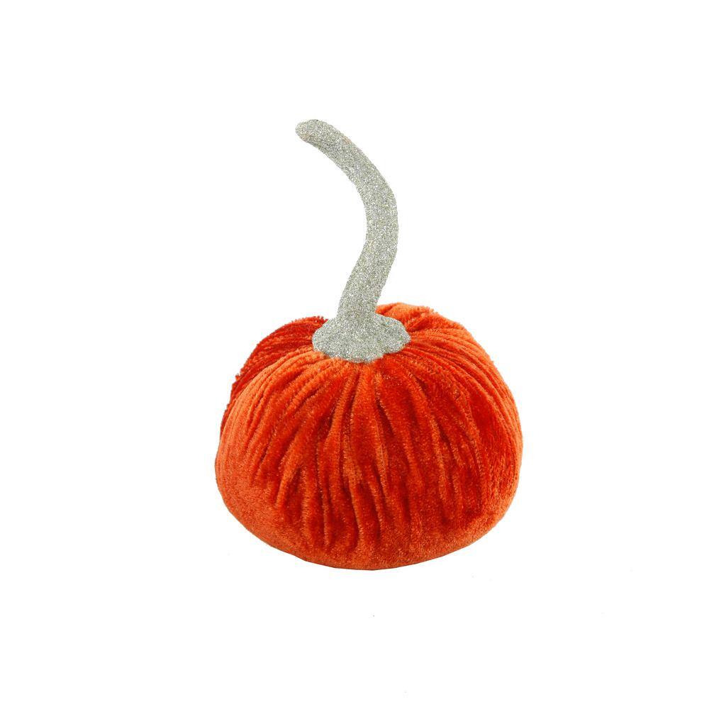 Flora Bunda 4.75 in. D x 6.5 in. H Small Orange Velvet Pumpkin