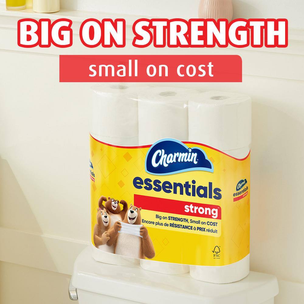 Charmin Essentials Strong Toilet Paper Rolls (12-Mega Rolls)