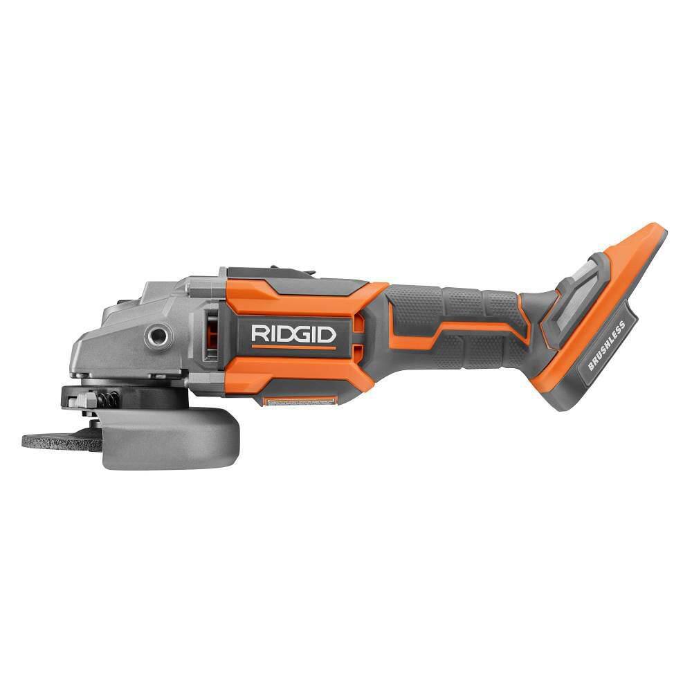 RIDGID 18V Brushless Cordless 4-1/2 in. Slide Switch Angle Grinder (Tool Only)