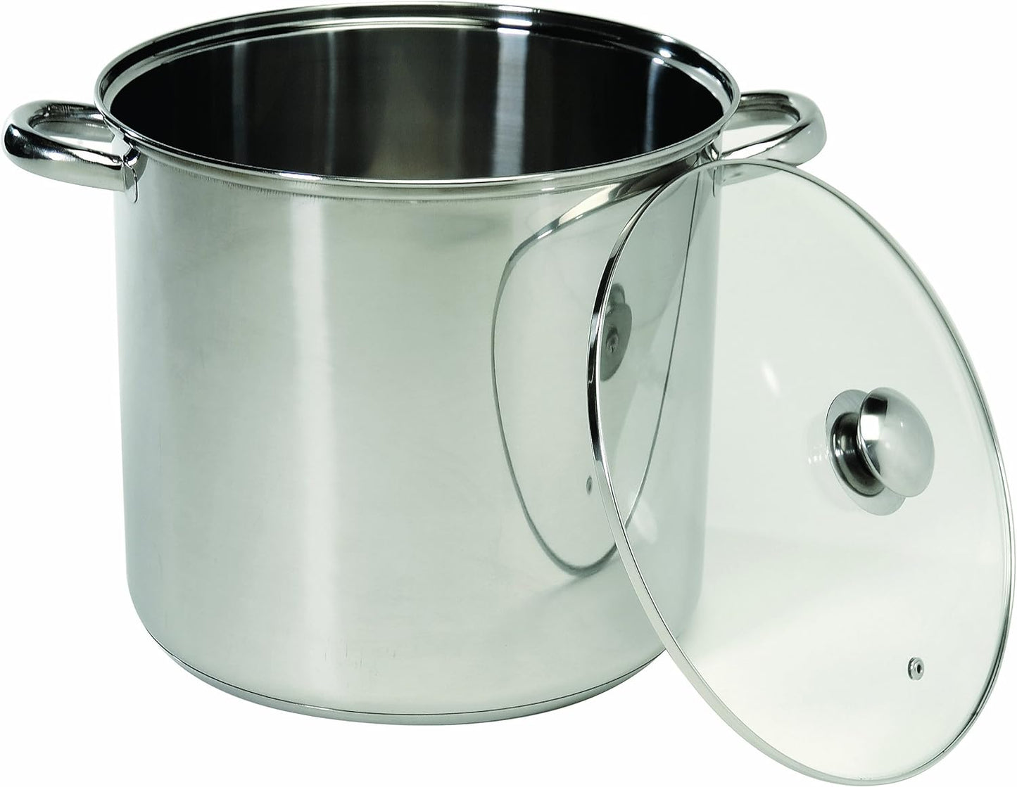 ExcelSteel 20 qt. Stainless Steel Stock Pot with Glass Lid