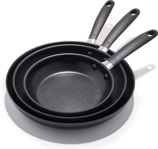 OXO Good Grips Nonstick 3-Piece Hard-Anodized Aluminum Frying Pan Set