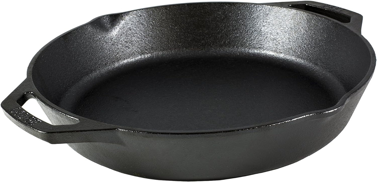 Lodge 12 in. Cast Iron Skillet in Black with Dual Handles