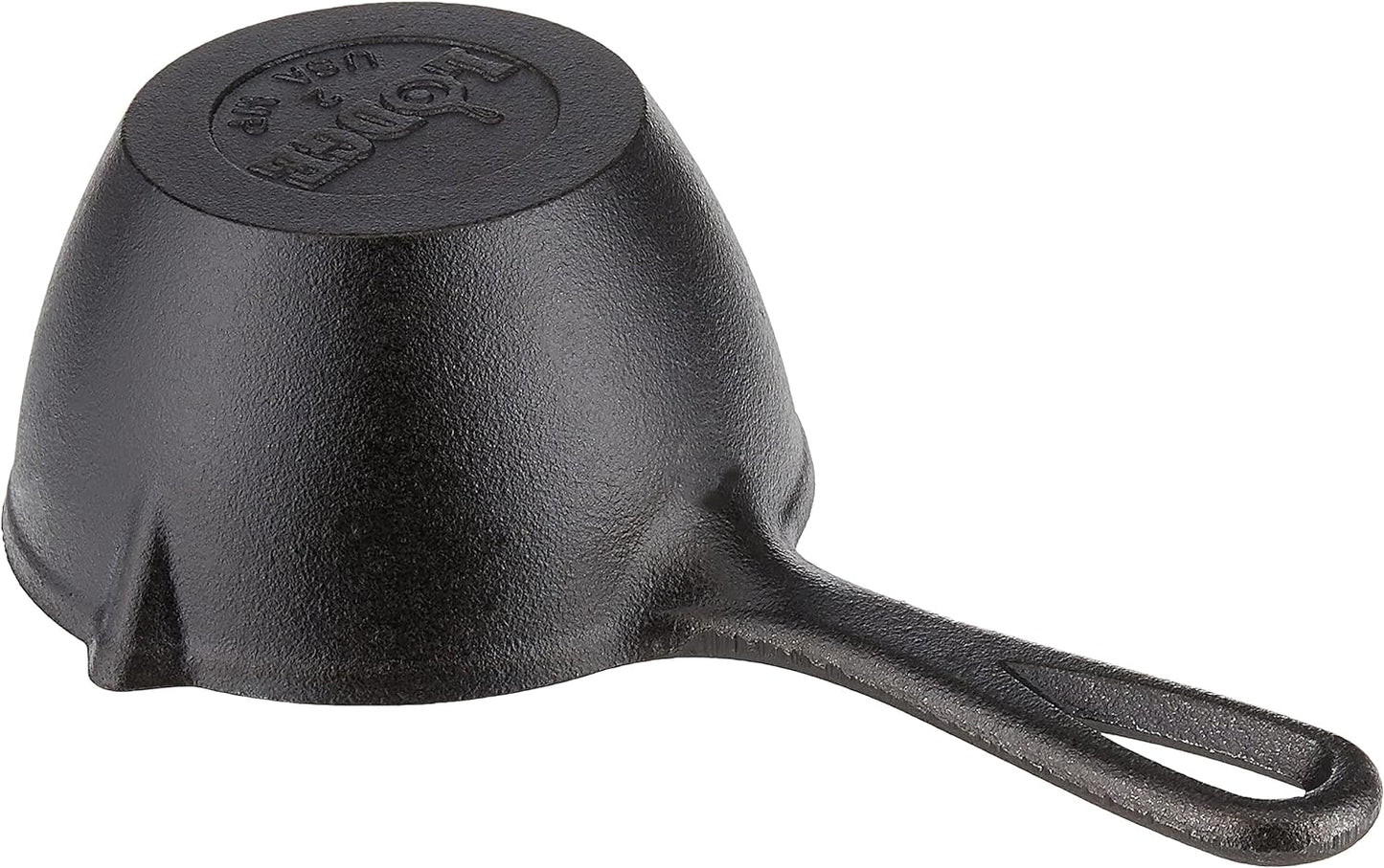 Lodge 0.5 qt. Cast Iron Melting Pot in Black with Silicone Brush