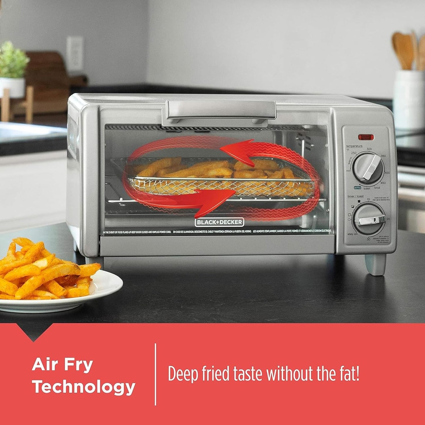 BLACK+DECKER Crisp 'N Bake Air Fry 4-Slice Toaster Oven