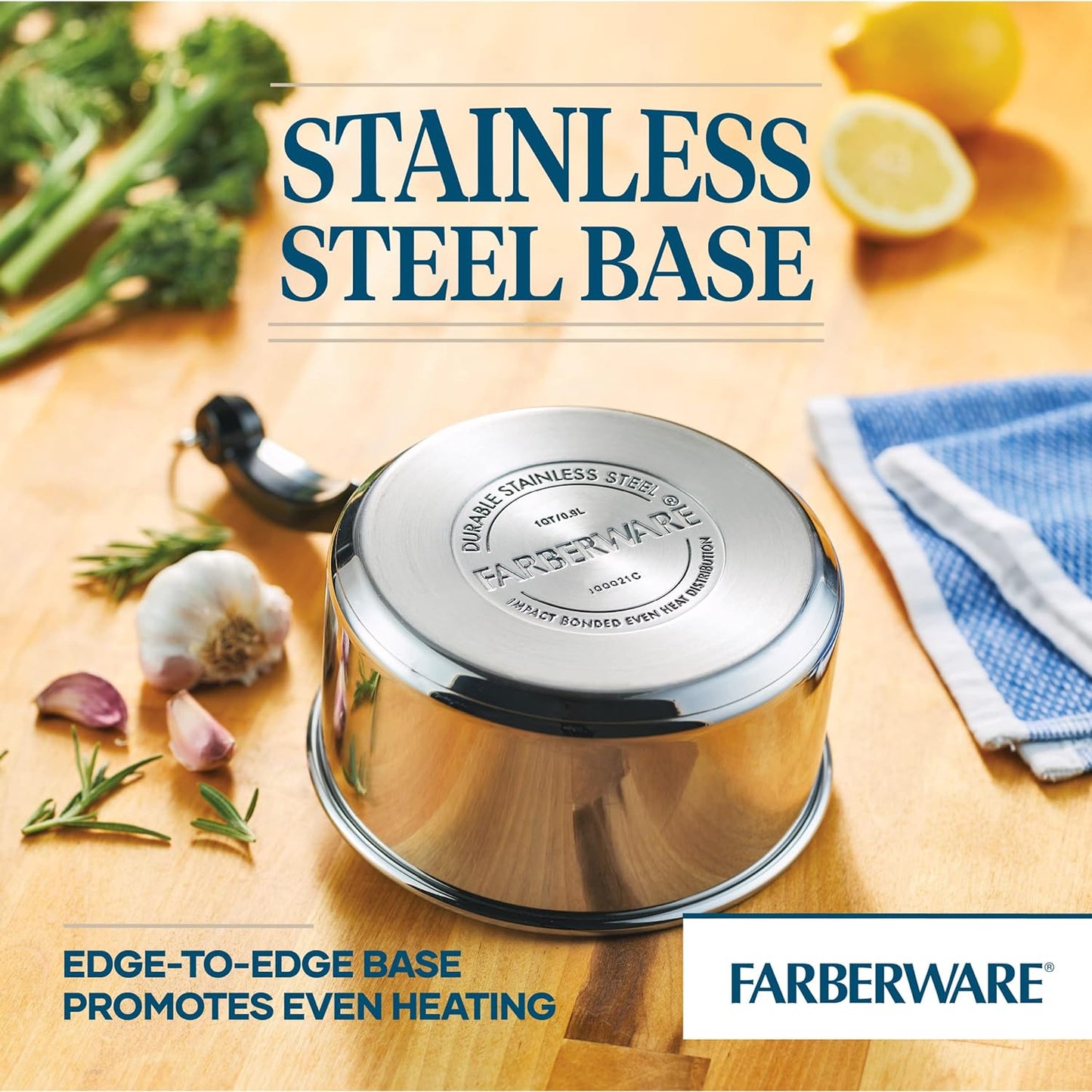 Farberware Classic Series 1 qt. Stainless Steel Sauce Pan with Lid