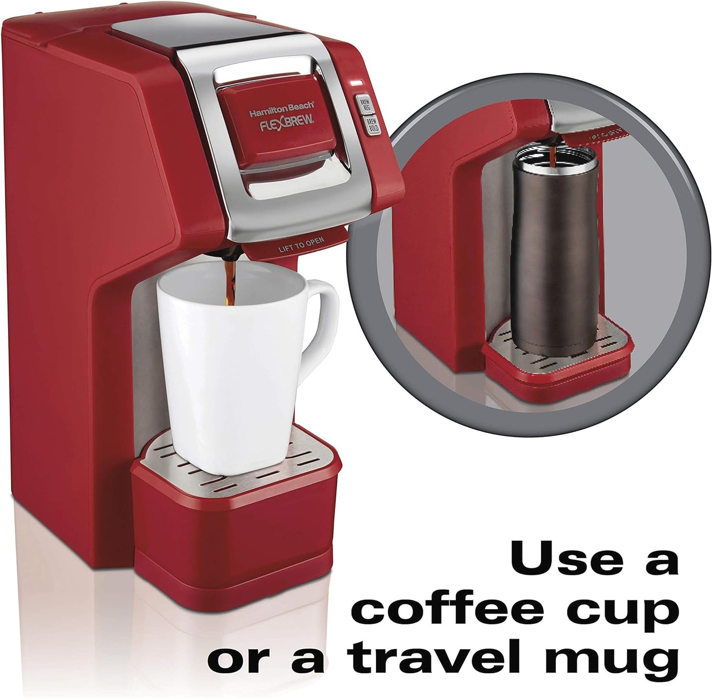 Hamilton Beach FlexBrew Red Single Serve Coffee Maker