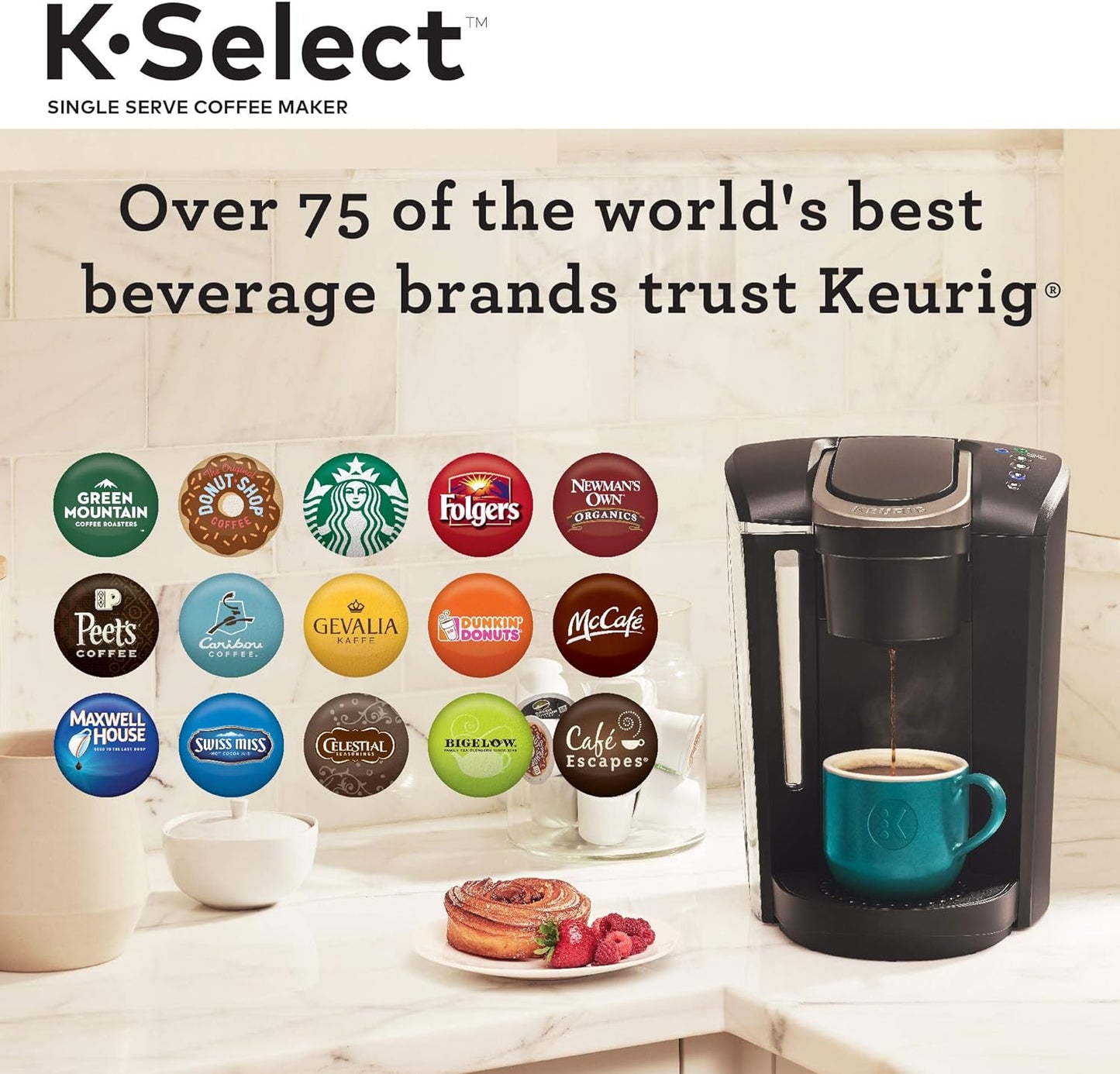 Keurig K-Select Matte Black Single Serve Coffee Maker with Automatic Shut-Off