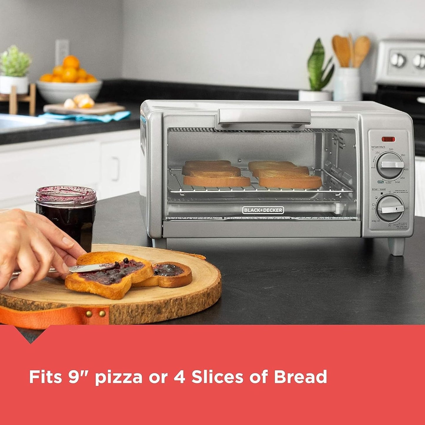 BLACK+DECKER Crisp 'N Bake Air Fry 4-Slice Toaster Oven