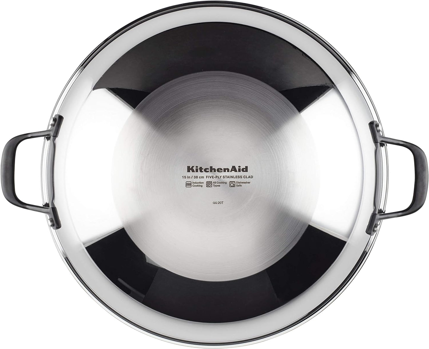 KitchenAid 5-Ply Clad 15 in. Polished Stainless Steel Wok