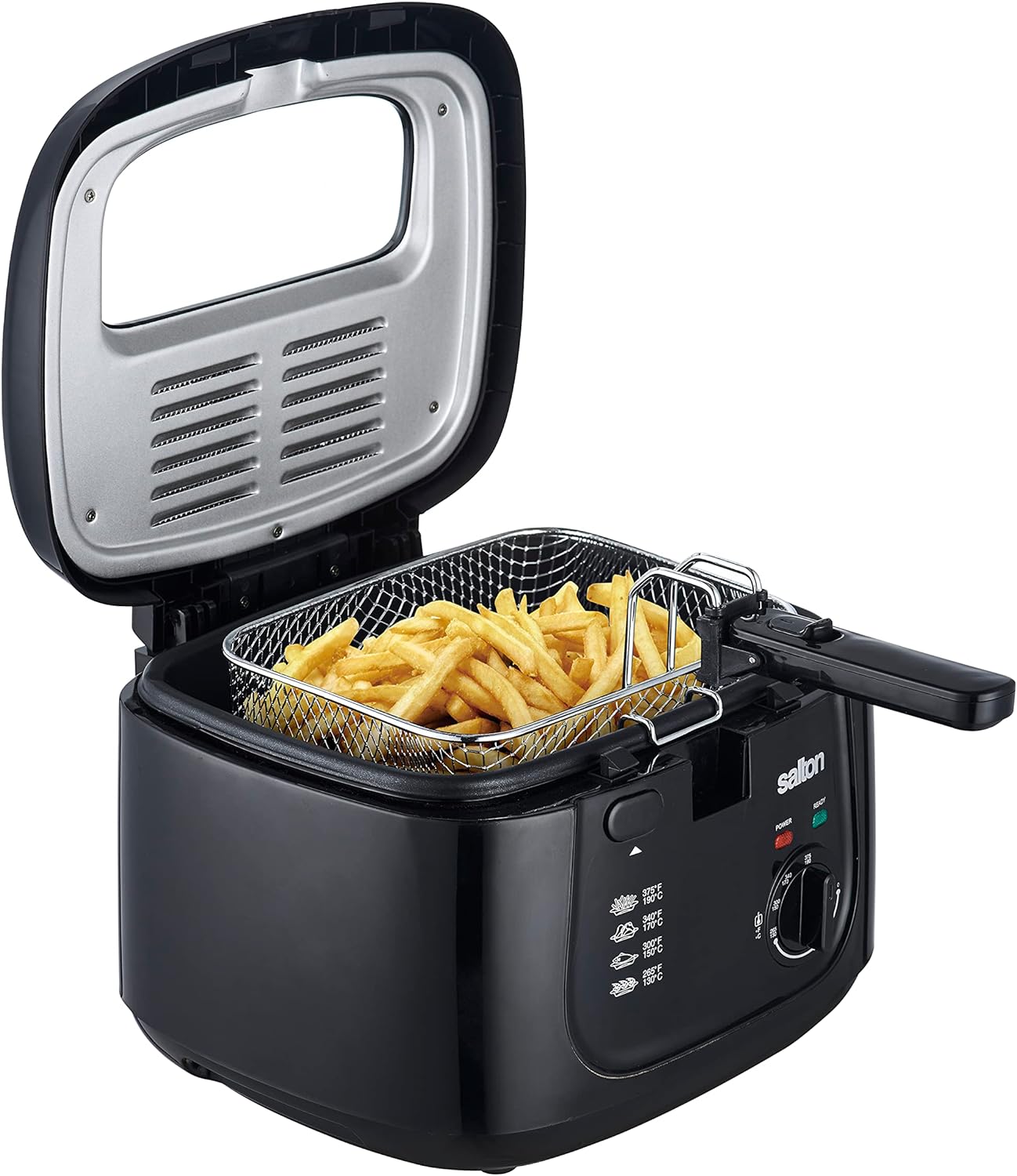 Salton Cool Touch 2.5 qt. Black Deep Air Fryer