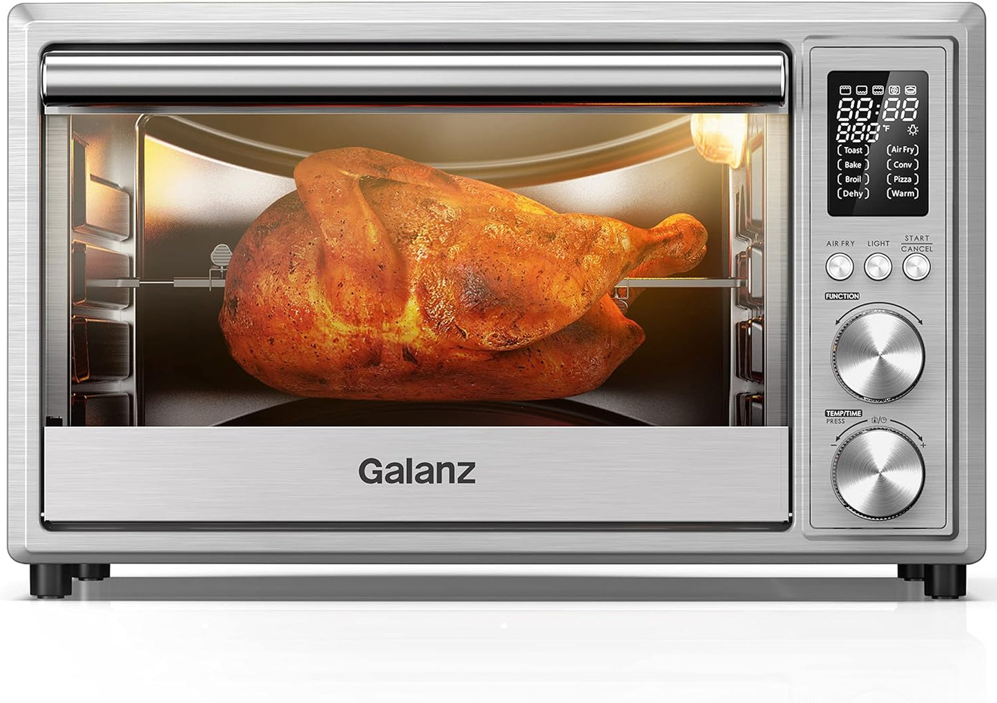 Galanz 1.1 cu. ft. Digital Toaster Oven and Air Fryer in Silver