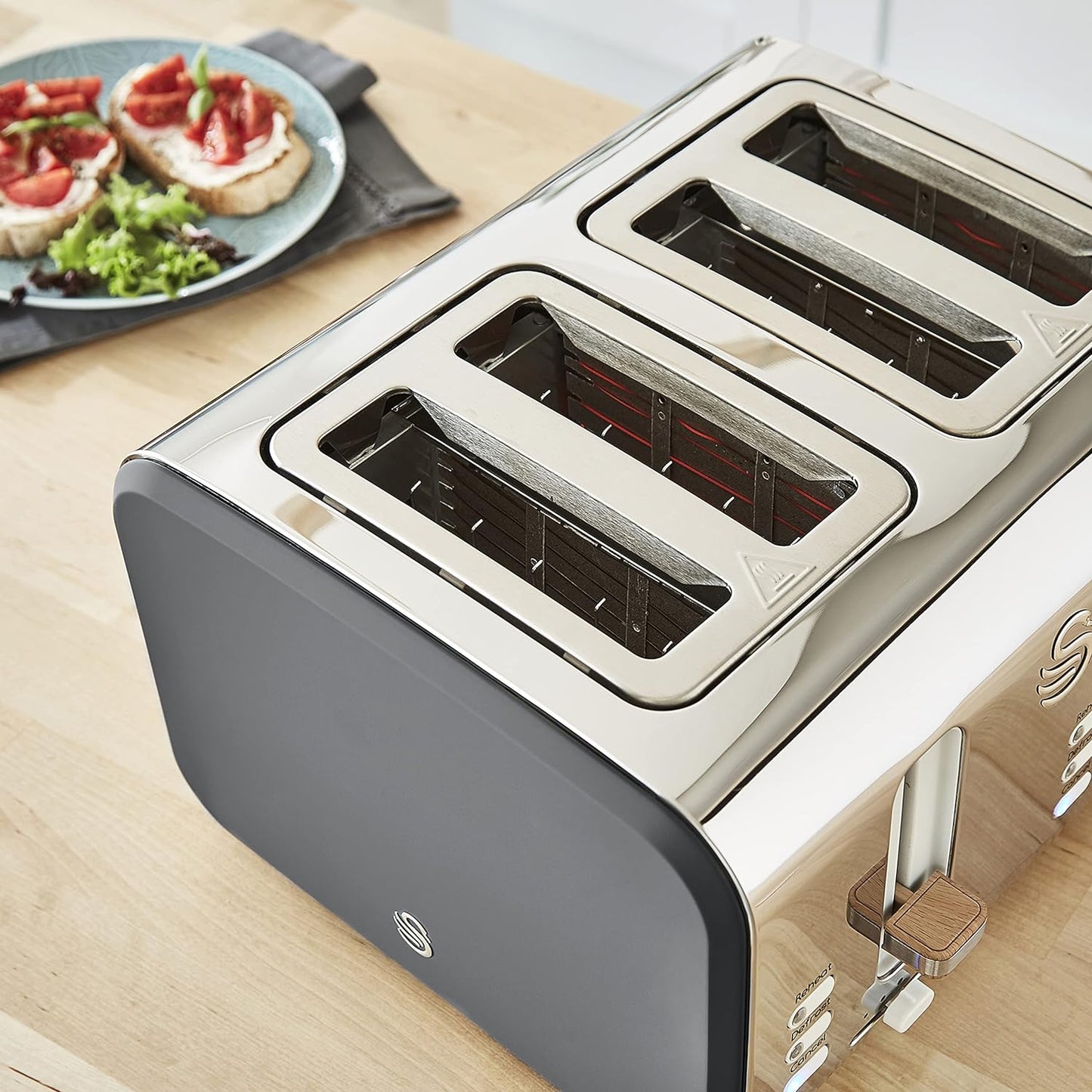 Nordic 4-Slice Toaster - Grey