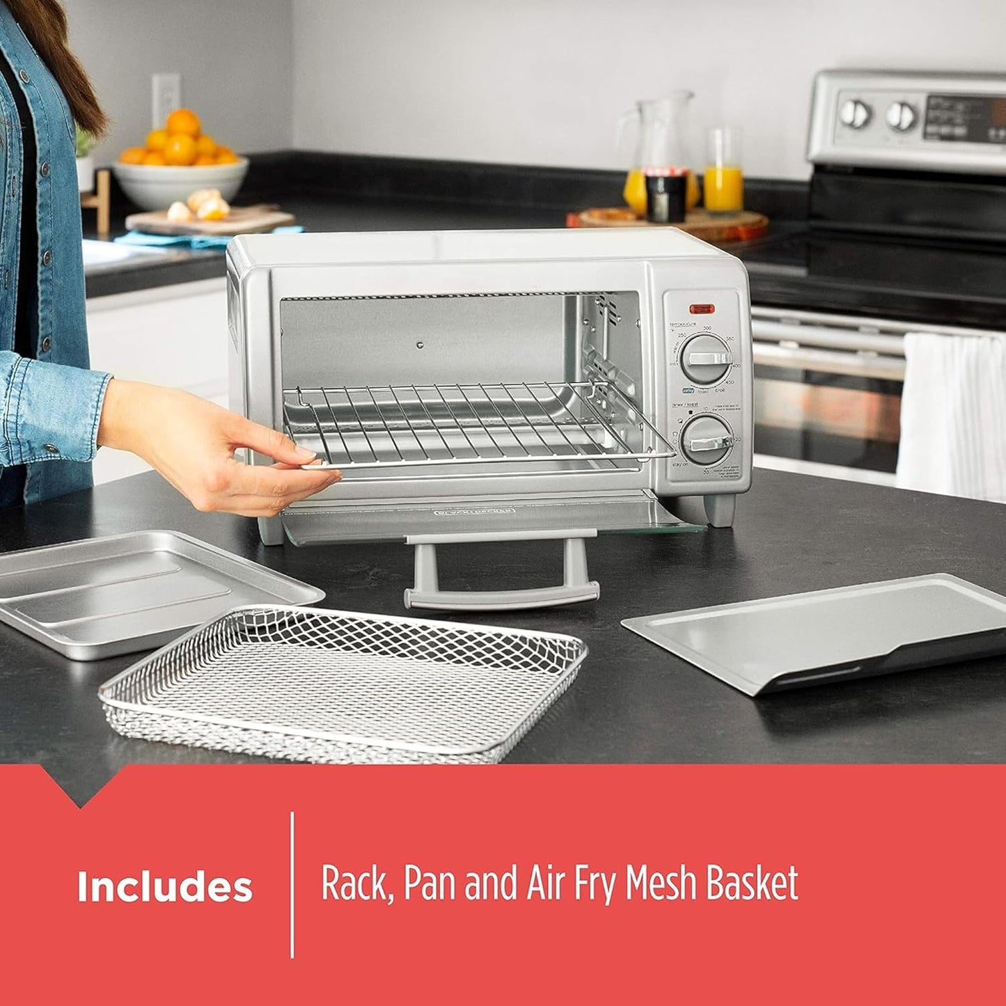 BLACK+DECKER Crisp 'N Bake Air Fry 4-Slice Toaster Oven