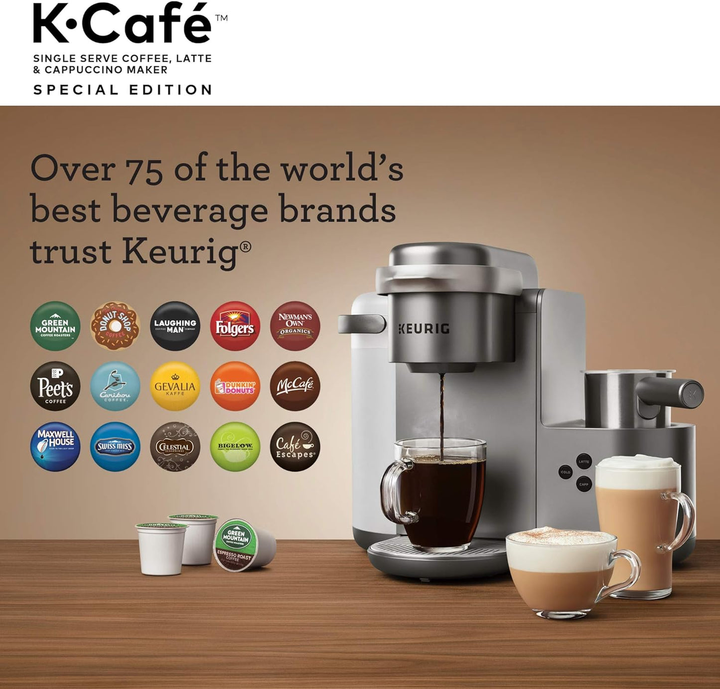 Keurig K-Cafe Special Edition Nickel Single Serve Coffee Maker