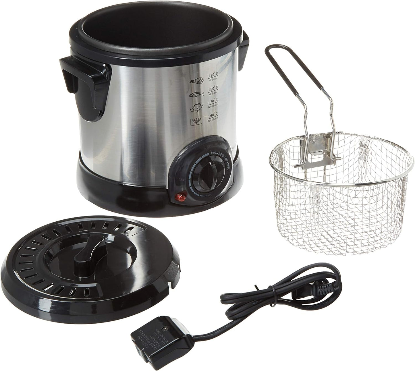 Brentwood 1.1 Qt. Stainless Steel Electric Deep Fryer