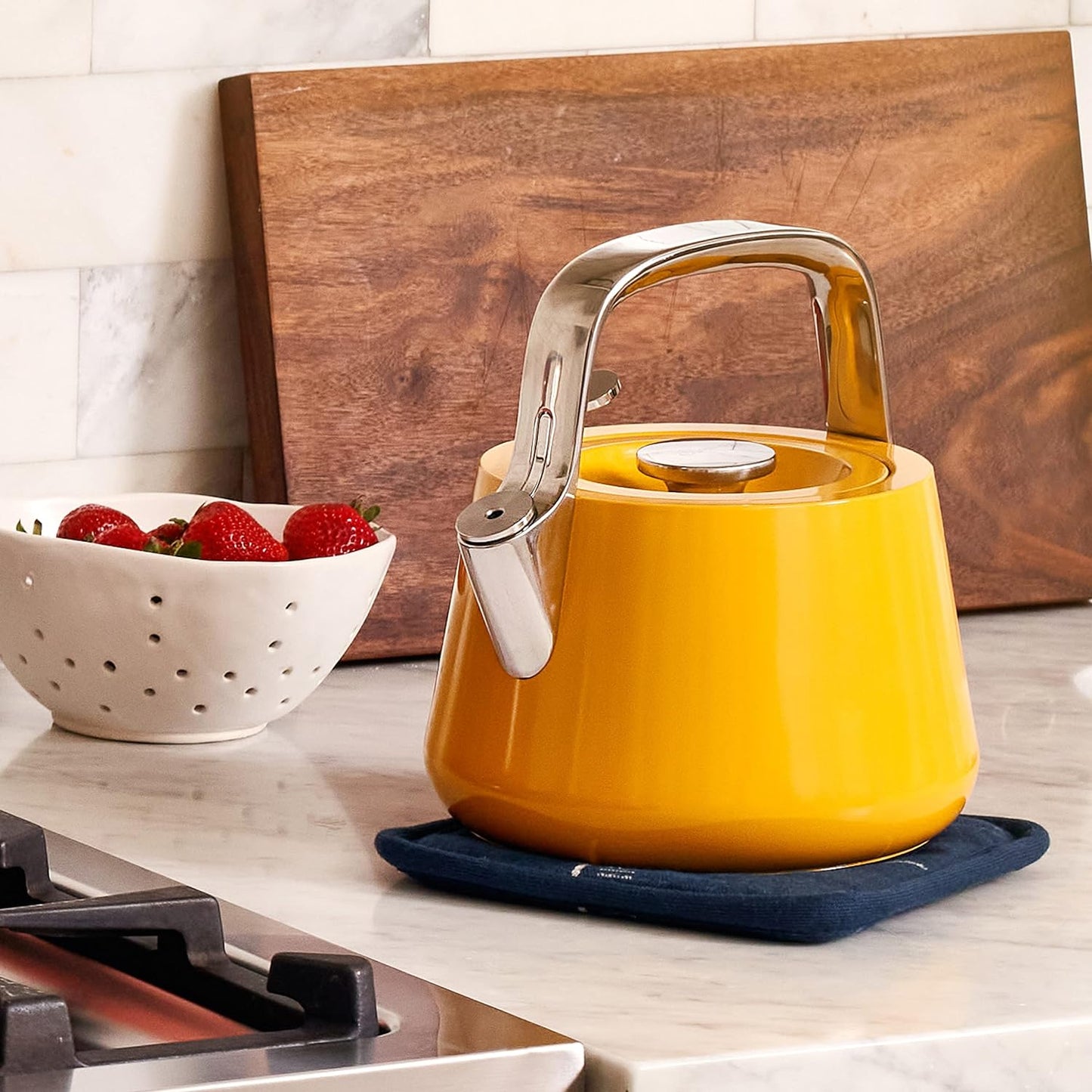 CARAWAY HOME Stovetop Whistling Tea Kettle in Marigold