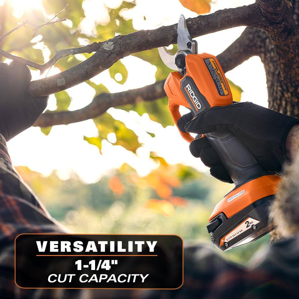 RIDGID 18V Brushless Cordless Battery Pruner (Tool Only)