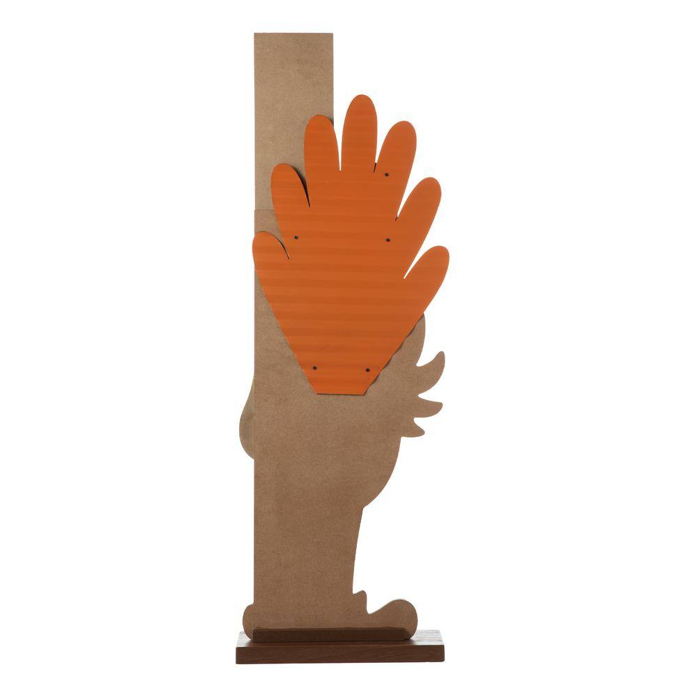 Glitzhome 36 in. H Thanksgiving Wooden Turkey Welcome Porch Decor