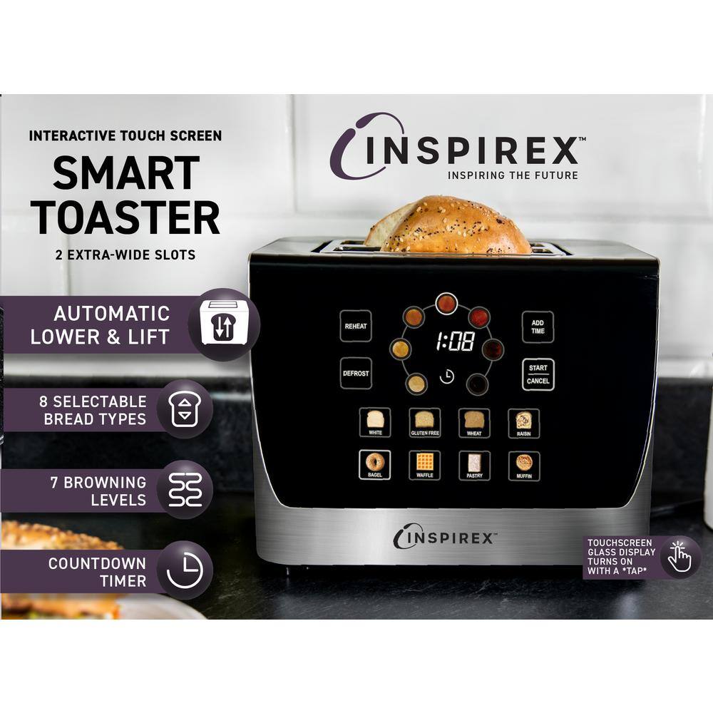 Interactive Touchscreen Automatic Toaster, Stainless Steel