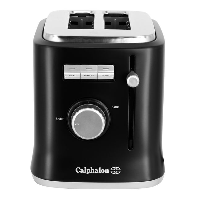 Calphalon Precision Control 2 Slice Matte Black Toaster with 6 Shade Settings